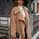 Double Take Zip-Up Collared Teddy Jacket