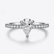 1 Carat Moissanite 925 Sterling Silver Side Stone Ring