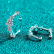 Moissanite Rhodium-Plated Cuff Earrings