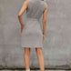 Round Neck Slit Sleeveless Sweater Dress