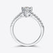 1 Carat Moissanite 925 Sterling Silver Side Stone Ring