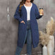 Plus Size Long Sleeve Pocketed Cardigan