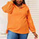 Basic Bae Side Slit Buttoned Waffle Knit Hoodie