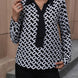 Printed Collared Neck Long Sleeve Shirt