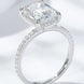 Emerald Cut 4 Carat Moissanite Side Stone Ring