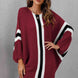 Ribbed Round Neck Long Sleeve Sweater Dress