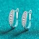 Moissanite Rhodium-Plated Earrings