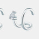 Moissanite 925 Sterling Silver Cuff Earrings