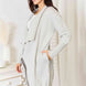Double Take Open Front Duster Cardigan with Pockets