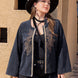 Plus Size Embroidered Open Front Jacket