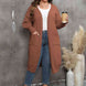Plus Size Long Sleeve Pocketed Cardigan