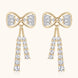 1.12 Carat Moissanite 925 Sterling Silver Bow Earrings