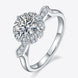 1 Carat Moissanite 925 Sterling Silver Ring