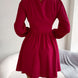 Cutout Turtleneck A-Line Mini Dress