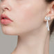 1.12 Carat Moissanite 925 Sterling Silver Bow Earrings