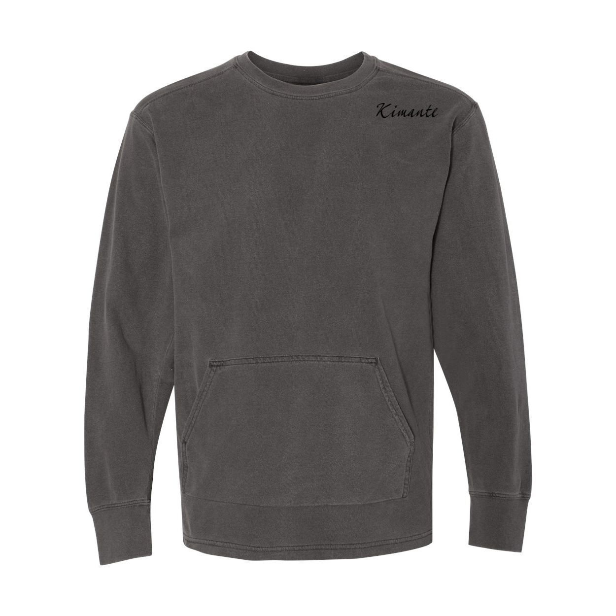 French Terry Kimante Black Logo Crewneck - Kimante Discounted Fashionionable clothing 