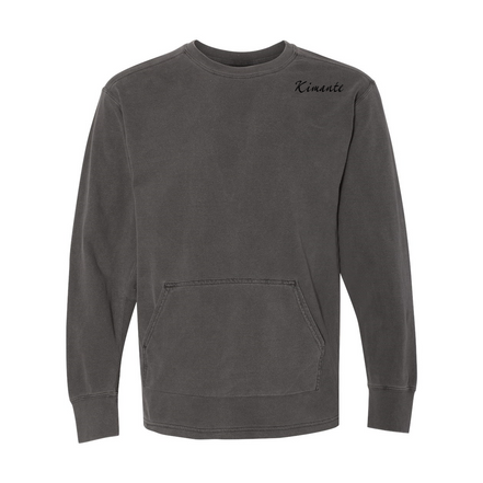 French Terry Kimante Black Logo Crewneck - Kimante Discounted Fashionionable clothing 