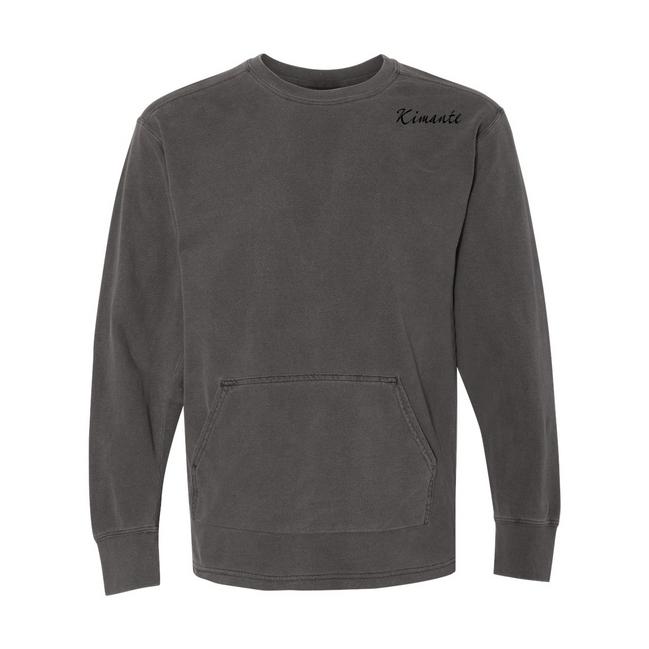 French Terry Kimante Black Logo Crewneck - Kimante Discounted Fashionionable clothing 