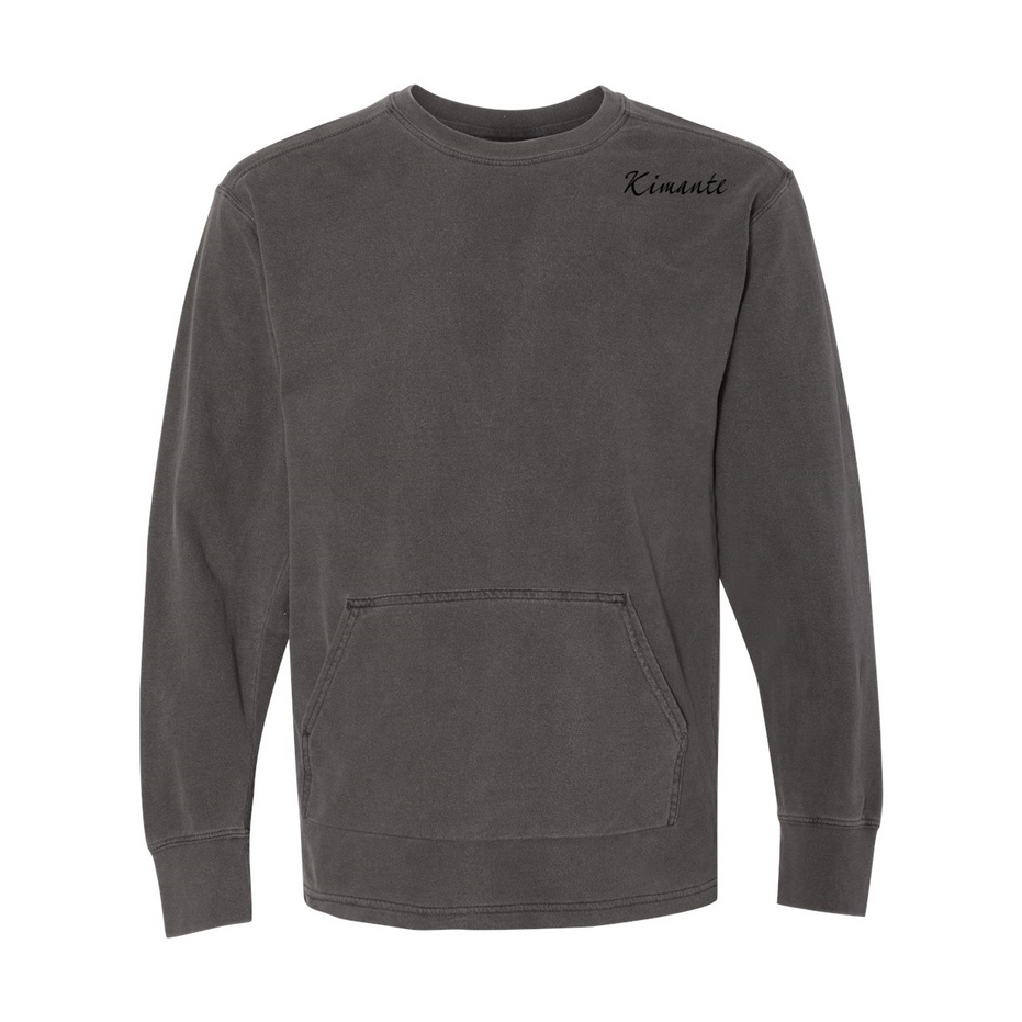 French Terry Kimante Black Logo Crewneck - Kimante Discounted Fashionionable clothing 