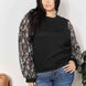 And The Why  Full Size Foil Printed Sleeve Top