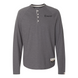 Original Kimante Black Logo Slub Henley Long Sleeve Shirt - Kimante Discounted Fashionionable clothing 