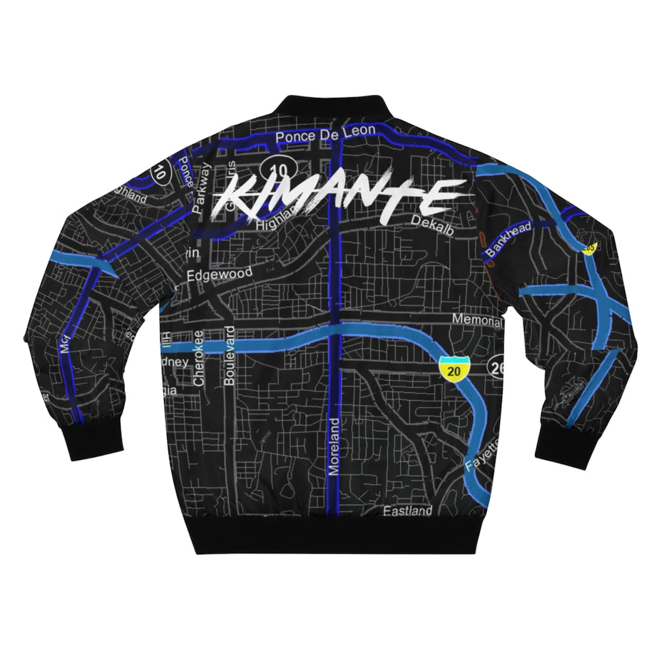 Atlanta Kimante All Black AOP Bomber Jacket