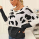 Full Size Two-Tone Boat Neck Sweater