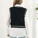 Skull Contrast V-Neck Sweater Vest