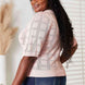 Double Take Ribbed Trim Round Neck Knit Top