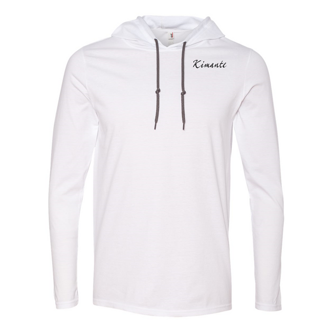 Kimante Black Logo Long Sleeve Hooded T-Shirt - Kimante Discounted Fashionionable clothing 