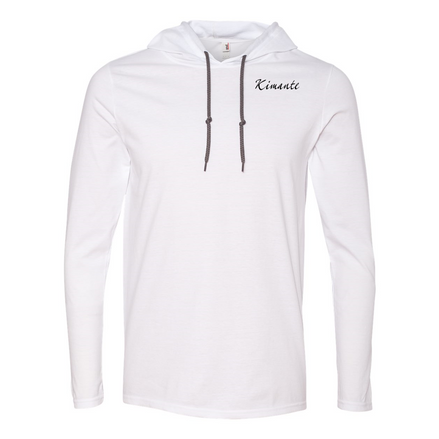 Kimante Black Logo Long Sleeve Hooded T-Shirt - Kimante Discounted Fashionionable clothing 