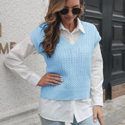 Cable-knit V-Neck Sweater Vest