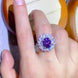 3 Carat Moissanite Platinum-Plated Ring