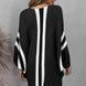 Ribbed Round Neck Long Sleeve Sweater Dress