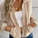 Zip-Up Sherpa Collared Neck Jacket with Pockets