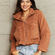 Zip-Up Collared Teddy Jacket