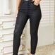 Kancan Full Size High Rise Black Coated Ankle Skinny Jeans