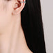 Moissanite Rhodium-Plated Cuff Earrings