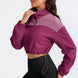 Contrast Drawstring Zip Up Jacket