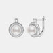 Moissanite Pearl 925 Sterling Silver Earrings