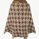 Houndstooth Fringe Hem Poncho