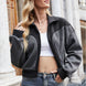 Two-Tone Collared Neck Jacket