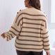Plus Size Striped Dropped Shoulder Sweater