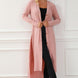 Button Up High-Low Long Sleeve Slit Cardigan