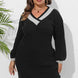 Plus Size Long Sleeve Sweater Dress