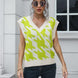 Houndstooth V-Neck Sweater Vest