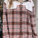Plaid Collared Neck Drop Shoulder Jacket