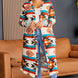 Plus Size Geometric Open Front Longline Cardigan