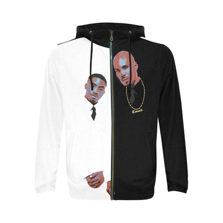 Kimante's Belly Men's All Over Print Full Zip Hoodie Jacket