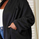 HEYSON Full Size Open Front Cardigan with Scarf Design